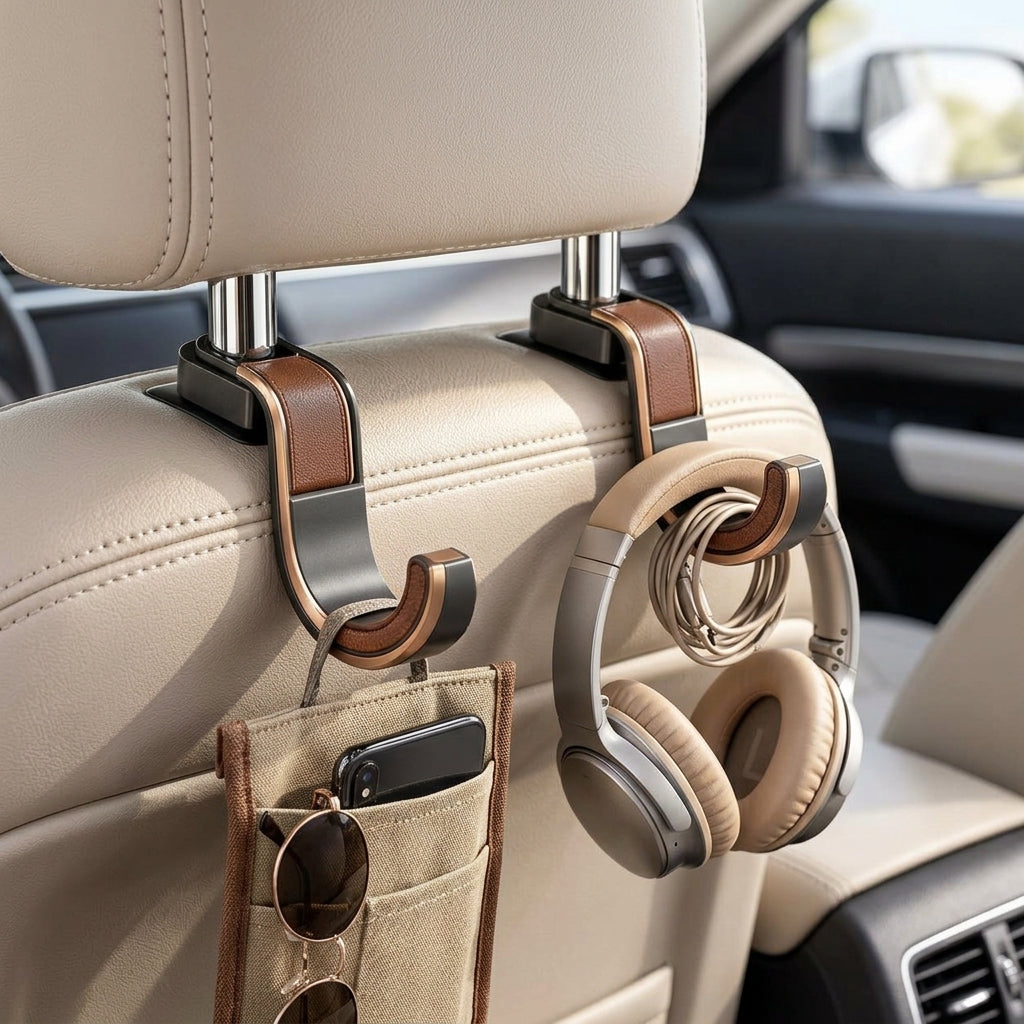 nadftyuop™ Headrest Bag Hooks — Set of Two