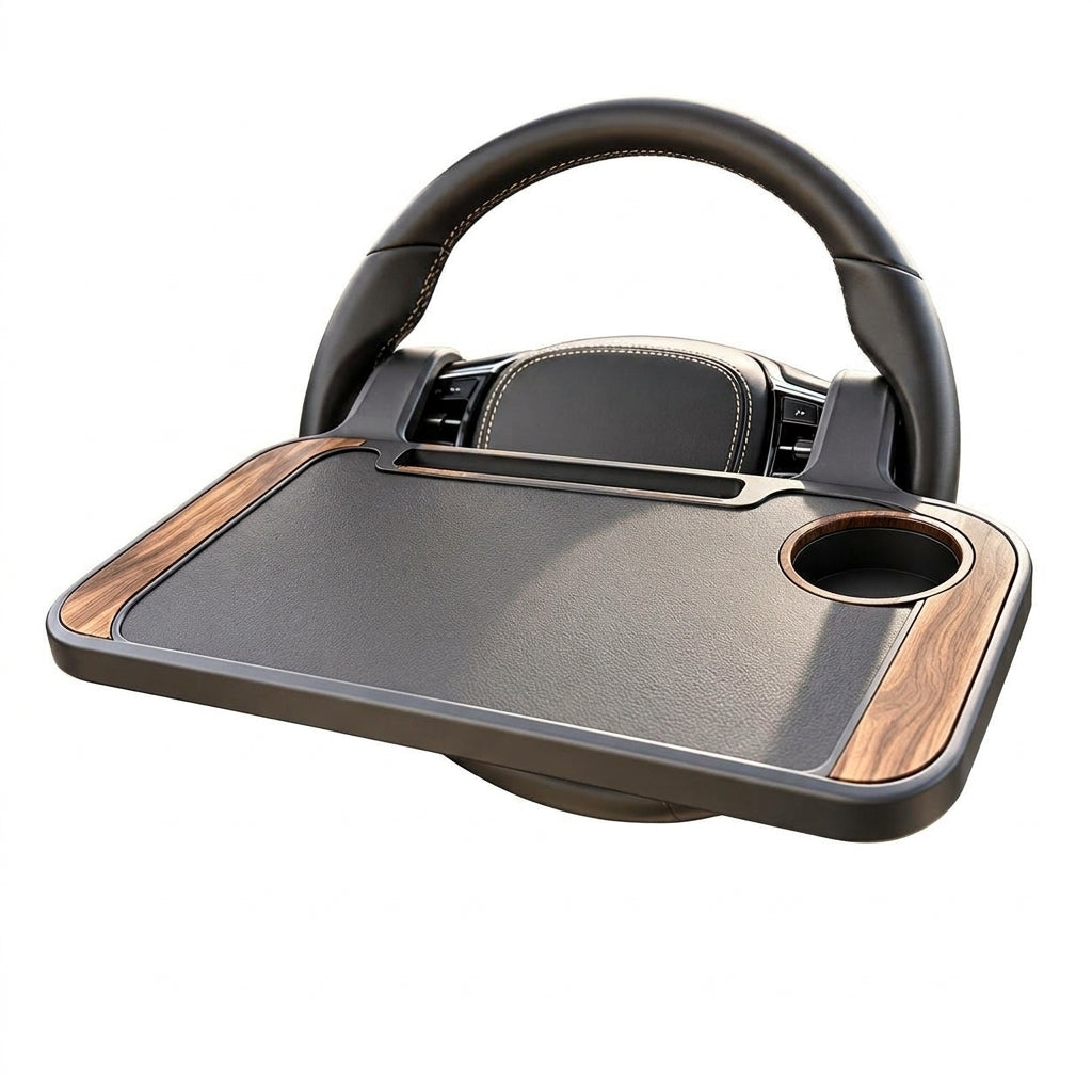 nadftyuop™ Steering Wheel Tray with Cup Recess