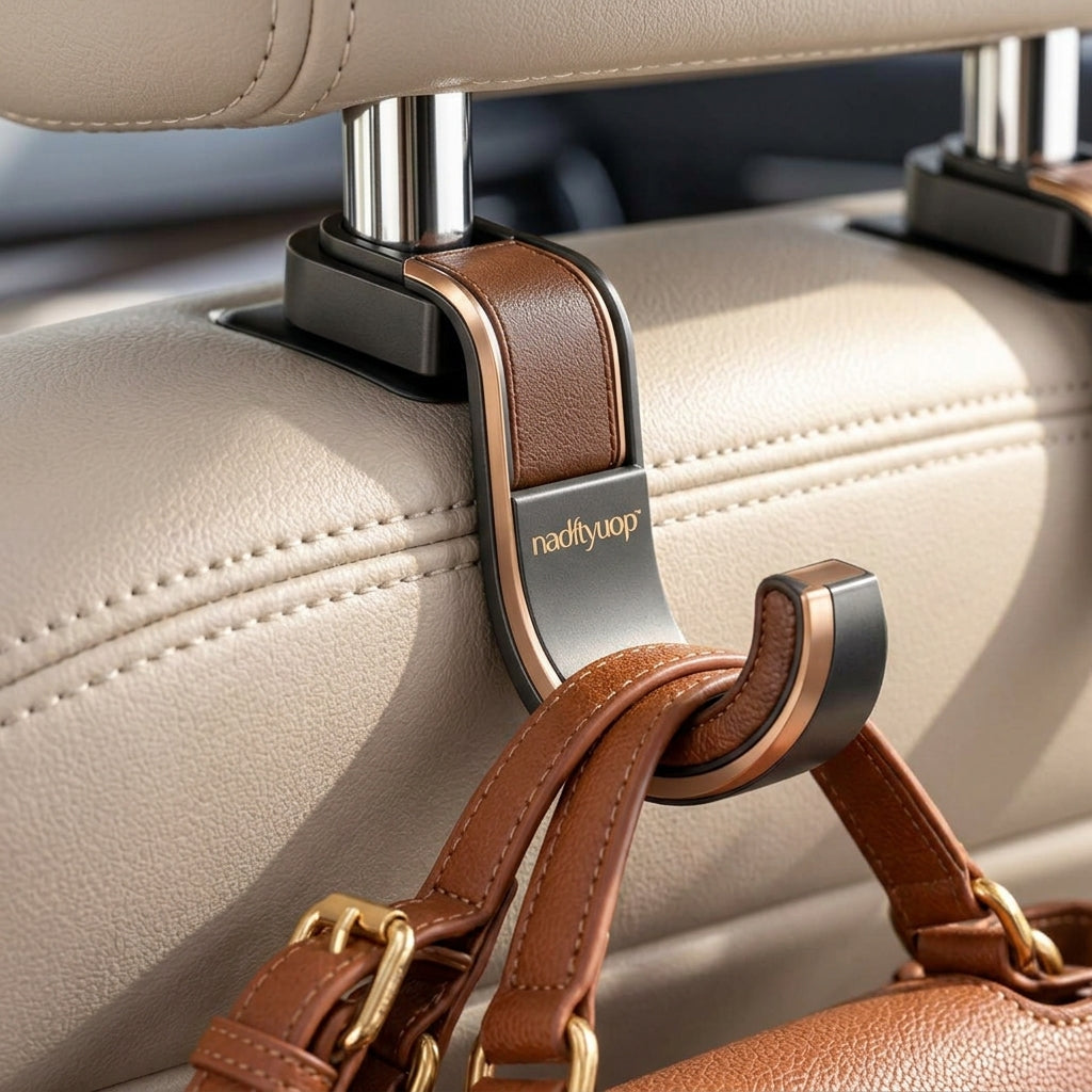 nadftyuop™ Headrest Bag Hooks — Set of Two